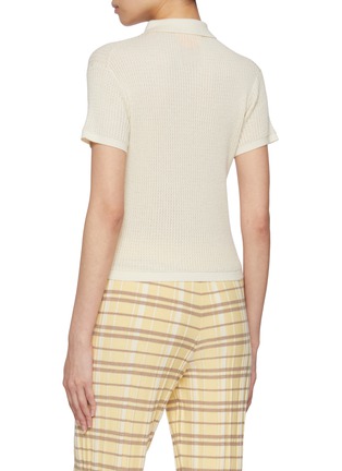 Back View - Click To Enlarge - GUEST IN RESIDENCE - Shrunken Cashmere Polo Shirt
