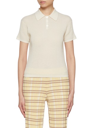 Main View - Click To Enlarge - GUEST IN RESIDENCE - Shrunken Cashmere Polo Shirt