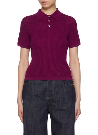 Main View - Click To Enlarge - GUEST IN RESIDENCE - Shrunken Cashmere Polo Shirt
