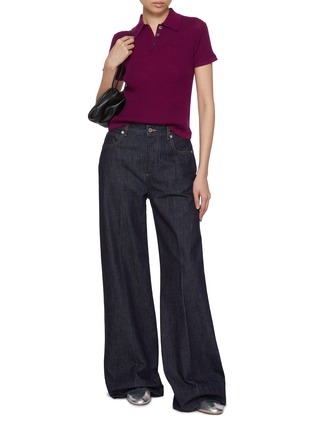Figure View - Click To Enlarge - GUEST IN RESIDENCE - Shrunken Cashmere Polo Shirt