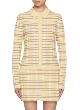 Main View - Click To Enlarge - GUEST IN RESIDENCE - Elle Plaid Polo Shirt