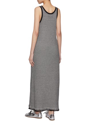 Back View - Click To Enlarge - GUEST IN RESIDENCE - Fine Stripe Silk Linen Maxi Dress