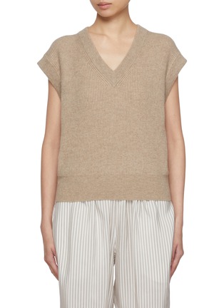 Main View - Click To Enlarge - GUEST IN RESIDENCE - Cashmere Rib Knit Vest