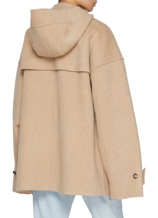 Back View - Click To Enlarge - JW ANDERSON - Oversized Double Breasted Wool Peacoat