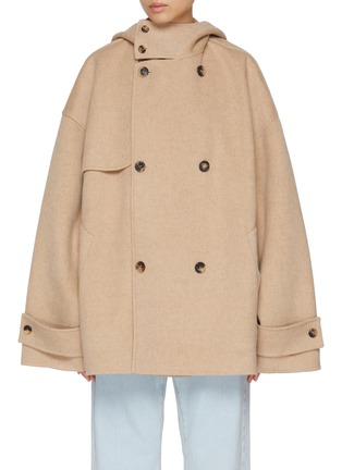 Main View - Click To Enlarge - JW ANDERSON - Oversized Double Breasted Wool Peacoat
