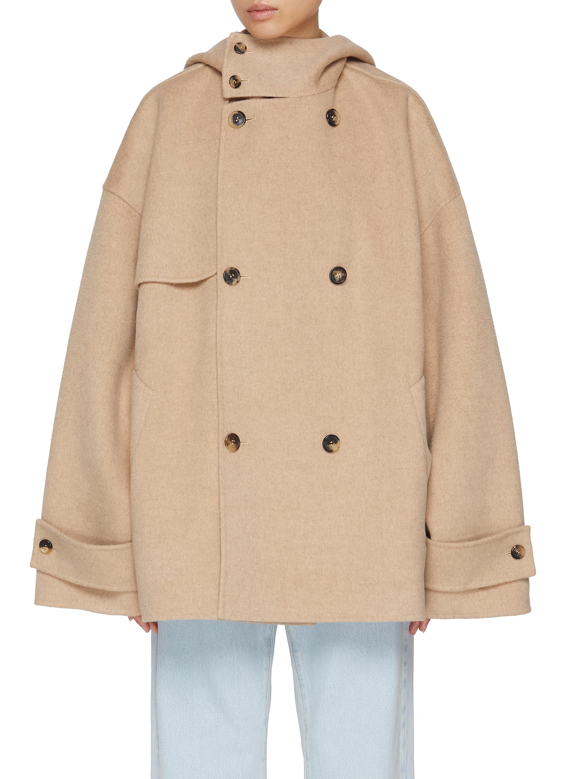 JW ANDERSON | Oversized Double Breasted Wool Peacoat | Women