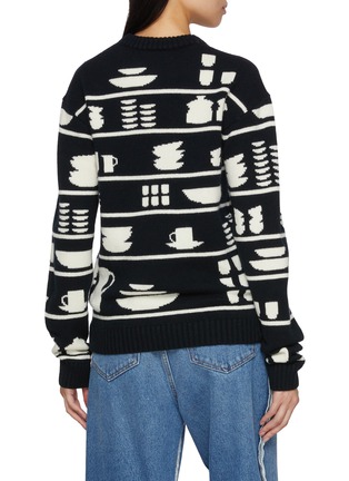 Back View - Click To Enlarge - JW ANDERSON - Crockery Jacquard Wool Sweater