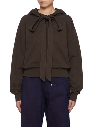 Main View - Click To Enlarge - JW ANDERSON - Tied Bow Cotton Hoodie