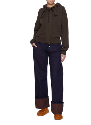 Figure View - Click To Enlarge - JW ANDERSON - Tied Bow Cotton Hoodie