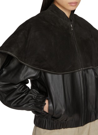 - JW ANDERSON - Oversized Collar Suede Leather Bomber Jacket