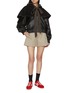 Figure View - Click To Enlarge - JW ANDERSON - Oversized Collar Suede Leather Bomber Jacket