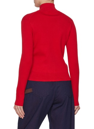 Back View - Click To Enlarge - JW ANDERSON - Zip Up Knit Cardigan