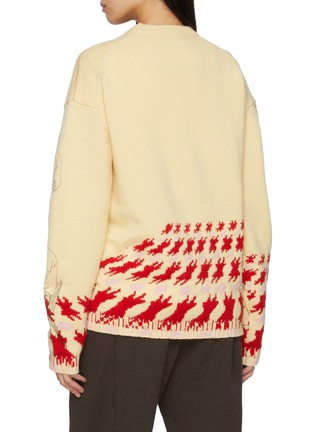 Back View - Click To Enlarge - JW ANDERSON - Printed Jacquard Wool Blend Sweater