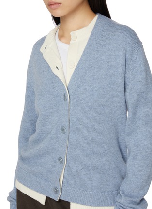  - JW ANDERSON - Contrast Layered Wool Cashmere Cardigan