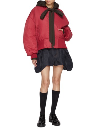 Figure View - Click To Enlarge - JW ANDERSON - Oversized Curved Bomber Jacket