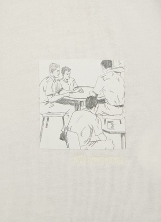  - JW ANDERSON - Rugby Scene Printed Cotton T-Shirt