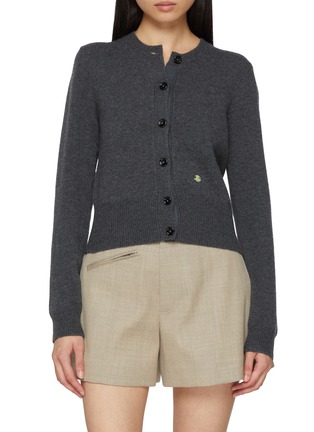 Main View - Click To Enlarge - JW ANDERSON - Contrast Embroidered Wool Cardigan