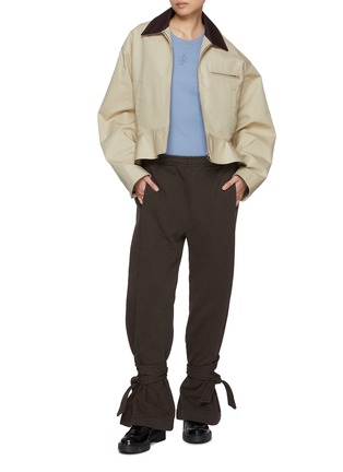 Figure View - Click To Enlarge - JW ANDERSON - Tied Bow Cotton Joggers