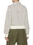 Back View - Click To Enlarge - JW ANDERSON - Striped Crockery Embroidered Cotton Polo Sweatshirt