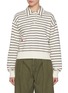 Main View - Click To Enlarge - JW ANDERSON - Striped Crockery Embroidered Cotton Polo Sweatshirt