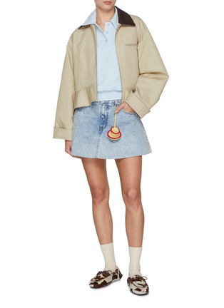 Figure View - Click To Enlarge - JW ANDERSON - Crockery Embroidered Cotton Polo Sweatshirt