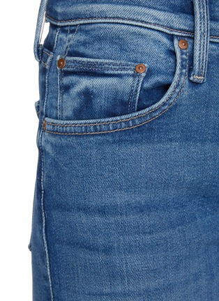  - MOTHER - The Rambler Zip Ankle Frayed Dark Wash Jeans