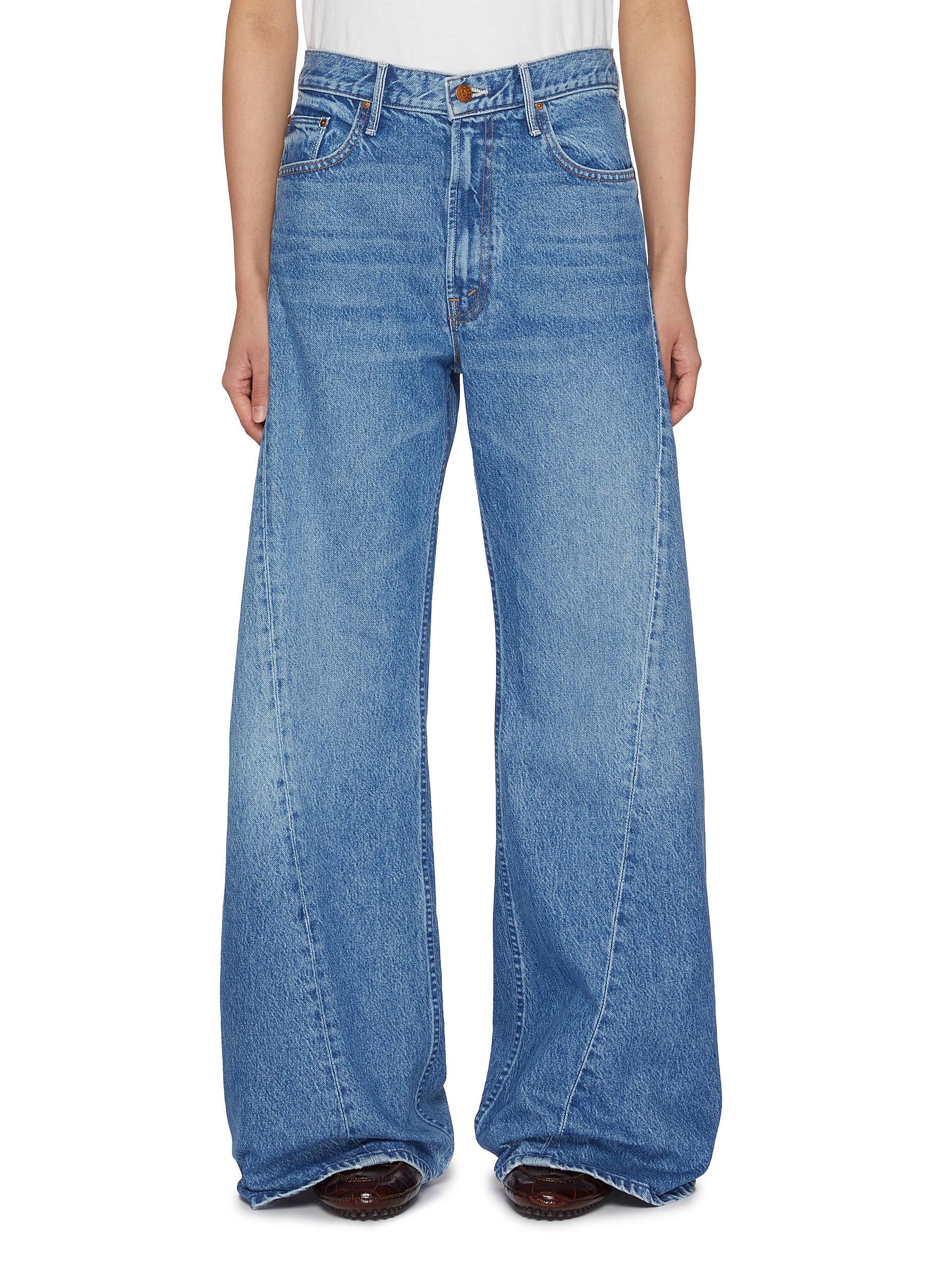 Almost Famous Women's Medium Wash Straight Leg Jeans - Vintage Blue Denim, Stretchy, High Waist
