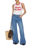 Figure View - Click To Enlarge - MOTHER - Snack Twisted Seam Medium Wash Jeans