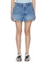 Main View - Click To Enlarge - MOTHER - The Main Course Frayed Hem Cotton Denim Shorts