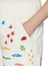  - MOTHER - The Stud Finder Frayed Hem Embroidered Cotton Shorts