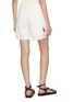 Back View - Click To Enlarge - MOTHER - The Stud Finder Frayed Hem Embroidered Cotton Shorts