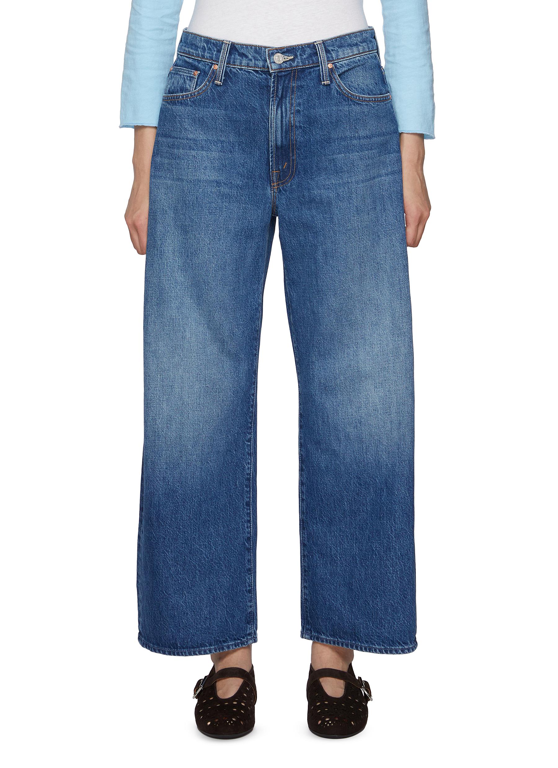 MOTHER | The Dodger Ankle Cherry Embroidered Medium Wash