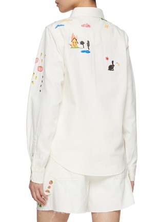 Back View - Click To Enlarge - MOTHER - The All My Exes Embroidered Cotton Western Shirt