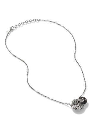 Main View - Click To Enlarge - JOHN HARDY - JH Essentials Sapphire Spinel Hammered Sterling Silver Mini Rolo Chain Necklace — Size 18-20
