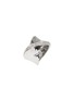 Detail View - Click To Enlarge - JOHN HARDY - JH Essentials Diamond Sterling Silver Hammered Ring — Size 7
