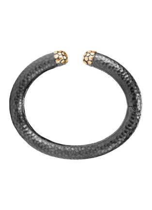 Main View - Click To Enlarge - JOHN HARDY - Dot 18K Gold Sterling Silver Black Rhodium Cuff — Size M