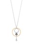 Detail View - Click To Enlarge - JOHN HARDY - Dot Hammered 18K Gold Sterling Silver Long Drop Pendant Necklace — Size 34-36