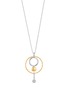 Main View - Click To Enlarge - JOHN HARDY - Dot Hammered 18K Gold Sterling Silver Long Drop Pendant Necklace — Size 34-36