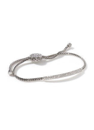 Detail View - Click To Enlarge - JOHN HARDY - JH Essentials Diamond Sterling Silver Pull Through Bracelet — Size S-M