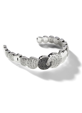 Detail View - Click To Enlarge - JOHN HARDY - Classic Chain Sterling Silver Hammered Sapphire Spinel Cuff — Size UM