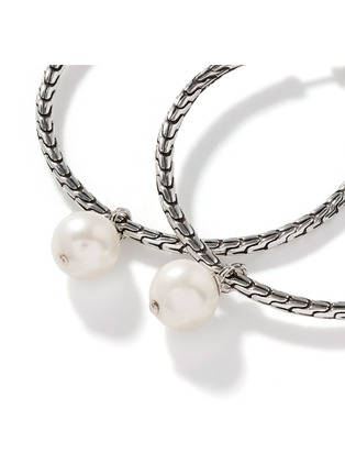  - JOHN HARDY - JH Essentials Cultured Fresh Water Pearl Sterling Silver Hoop Earrings