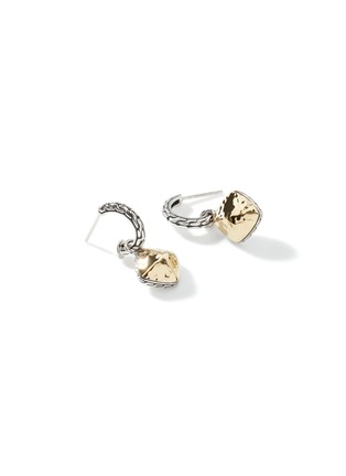 Detail View - Click To Enlarge - JOHN HARDY - JH Essentials Hammered 18K Gold Sterling Silver Drop Earrings