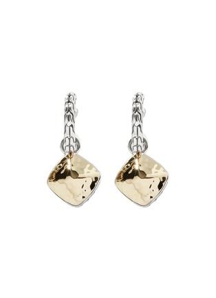 Main View - Click To Enlarge - JOHN HARDY - JH Essentials Hammered 18K Gold Sterling Silver Drop Earrings