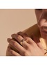  - JOHN HARDY - JH Essentials Diamond 18K Gold Sterling Silver Hammered Ring — Size 6