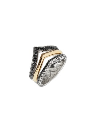 Detail View - Click To Enlarge - JOHN HARDY - Classic Chain 18K Gold Sterling Silver Sapphire Spinel Ring — Size 6