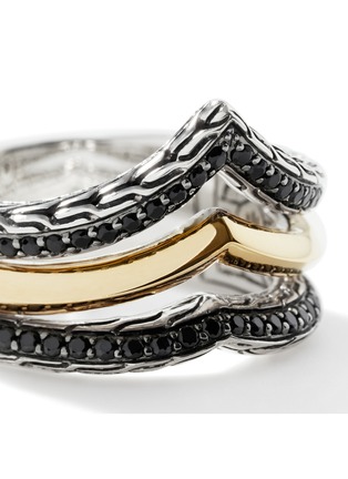  - JOHN HARDY - Classic Chain 18K Gold Sterling Silver Sapphire Spinel Ring — Size 6