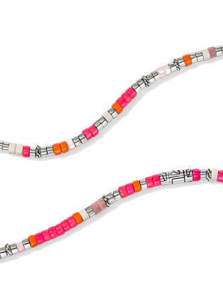  - JOHN HARDY - Heishi Mother of Pearl Rhodonite Sterling Silver Enamel Necklace — Size 18