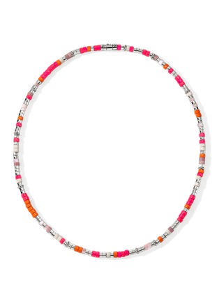 Main View - Click To Enlarge - JOHN HARDY - Heishi Mother of Pearl Rhodonite Sterling Silver Enamel Necklace — Size 18