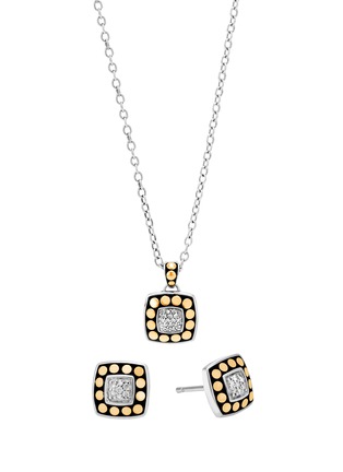 Main View - Click To Enlarge - JOHN HARDY - Dot Gold Sterling Silver Necklace Stud Earring Set