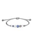 Main View - Click To Enlarge - JOHN HARDY - Dot Hammered Sterling Silver Sapphire Chain Pull Bracelet — Size M-L